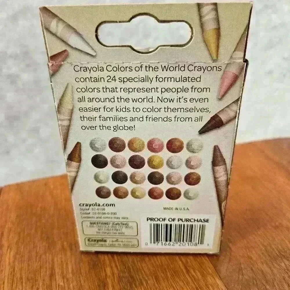 Crayola Colors‎ of the World Multicultural Crayons - 24 Count NIB